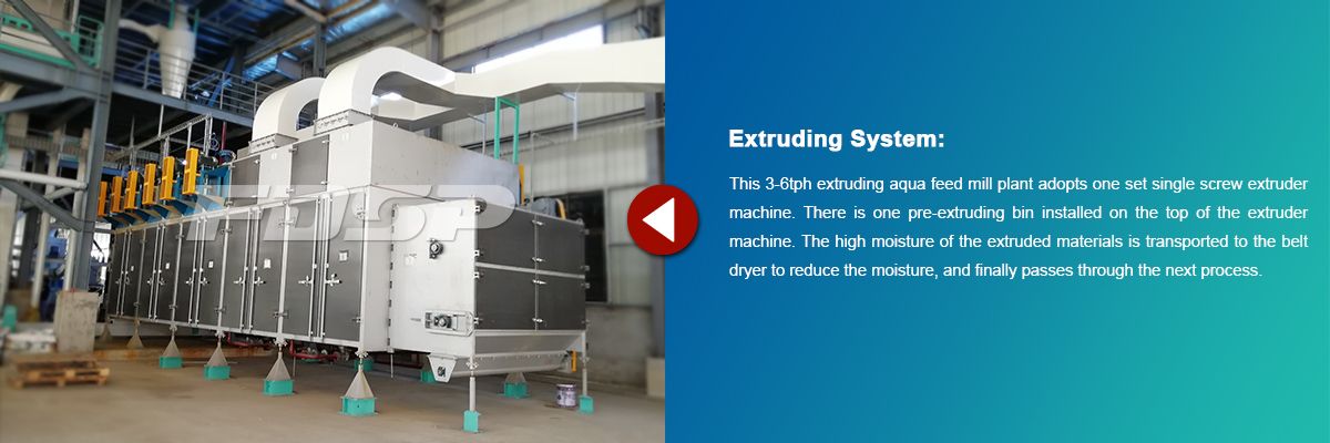 3-6TPH Extruding Aqua Feed Mill Plant