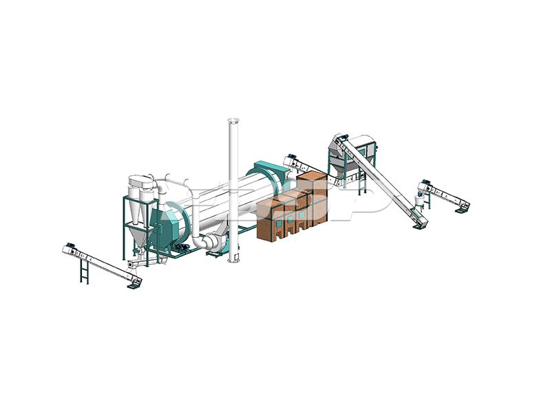 4-5t/h urban living waste bio-organic fertilizer pellet production line