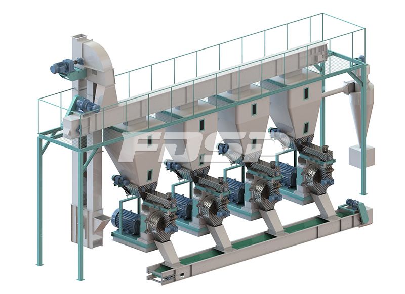 4-6 tph sludge and sawdust mixed granulation production line