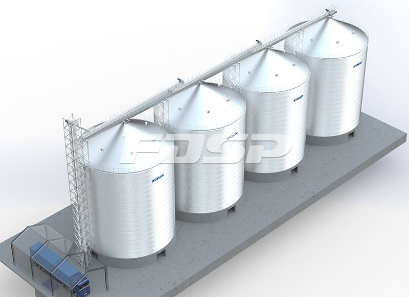 4-3000T cement steel silos / storage silo engineering process in building industry