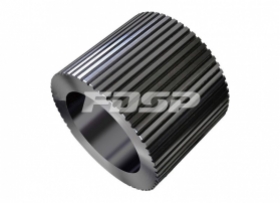 Open-end grooved roller shell