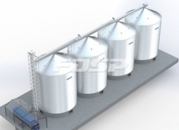4-3000T cement steel silos / storage silo engineering process in building industry
