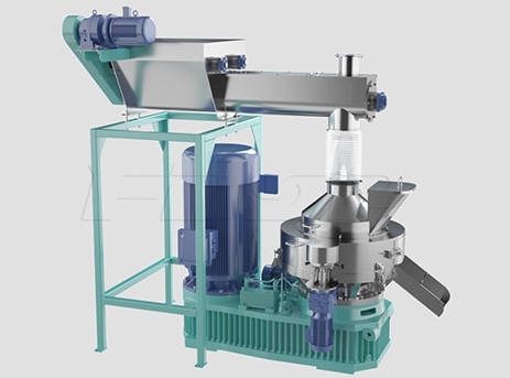 Vertical wood pellet mill