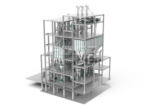 40TPH livestock & poultry feed mill plant with four sets SZLH420 pellet mill