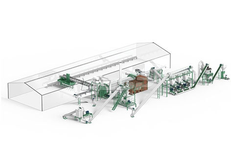 10-12tph cow manure bio-organic pelleting line