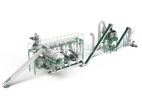 4-6 tph sludge and sawdust mixed granulation production line