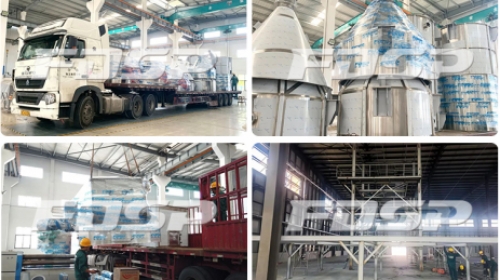 The 10tph ready-mix powder producing line made by FDSP stock in Jinan Free Trade Zone is in the proc